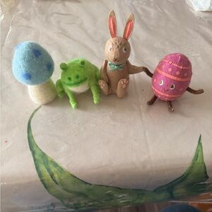 Target felt spring decorative figures - frog, mushroom, Easter egg and rabbit